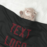 Custom Black Crimson Red Pet Blanket