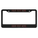 Custom Black Coral Red License Plate Frame
