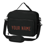 Custom Black Coral Red Lunch Bag