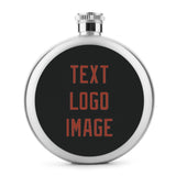 Custom Black Coral Red Hip Flask