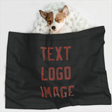 Custom Black Coral Red Pet Blanket