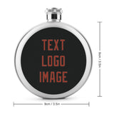 Custom Black Coral Red Hip Flask