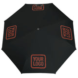Custom Black Coral Red Automatic Umbrella
