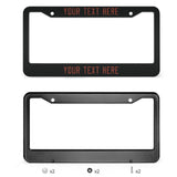 Custom Black Coral Red License Plate Frame