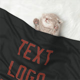 Custom Black Coral Red Pet Blanket