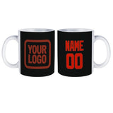 Custom Black Orange Red Mug