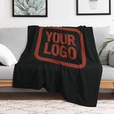 Custom Black Coral Red Blanket