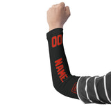 Custom Black Orange Red Arm Sleeve