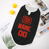 Custom Black Orange Red Pet Vest