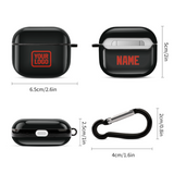 Custom Black Orange Red AirPods Case (3rd Generation)
