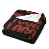 Custom Black Coral Red Blanket