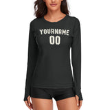 Custom Black Cream Women's Long-Sleeve Shirt