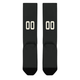 Custom Black Cream Knee-High Sock