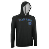 Custom Black Sky Blue UV-Hoodie