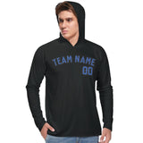 Custom Black Sky Blue UV-Hoodie