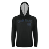 Custom Black Blue UV-Hoodie