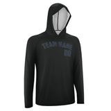Custom Black Blue UV-Hoodie