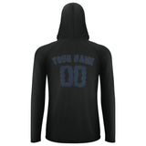 Custom Black Blue UV-Hoodie