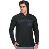 Custom Black Blue UV-Hoodie