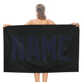 Custom Black Navy Beach Towel