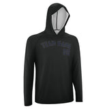 Custom Black Navy UV-Hoodie