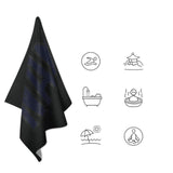 Custom Black Navy Beach Towel