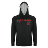 Custom Black Orange Red UV-Hoodie