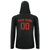 Custom Black Orange Red UV-Hoodie