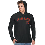 Custom Black Orange Red UV-Hoodie