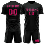 Custom Black Pink Soccer Jersey