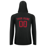 Custom Black Red UV-Hoodie