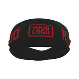 Custom Black Red Sports headband