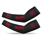 Custom Black Red Arm Sleeve