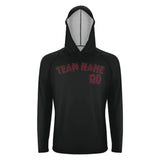 Custom Black Crimson Red UV-Hoodie