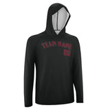 Custom Black Crimson Red UV-Hoodie