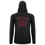 Custom Black Crimson Red UV-Hoodie