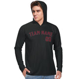 Custom Black Crimson Red UV-Hoodie