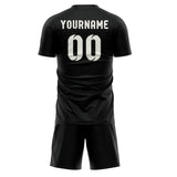 Custom Black White Soccer Jersey