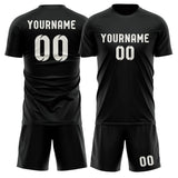 Custom Black White Soccer Jersey