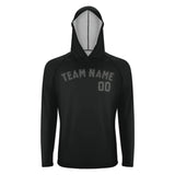 Custom Black Dark Grey UV-Hoodie
