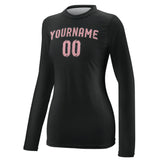 Custom Black Light Pink Women's Long-Sleeve Shirt