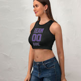 Custom Black Light Purple Sleeveless Tank Top