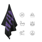 Custom Black Light Purple Beach Towel