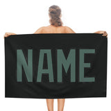 Custom Black Blue Green Beach Towel