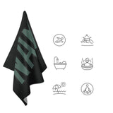 Custom Black Blue Green Beach Towel