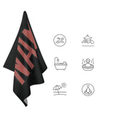 Custom Black Copper Rose Beach Towel