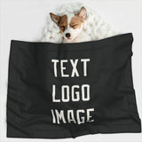 Custom Black White Pet Blanket