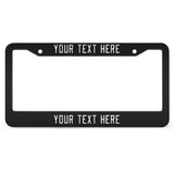 Custom Black White License Plate Frame