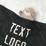 Custom Black White Pet Blanket