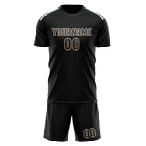 Custom Black Brown Soccer Jersey